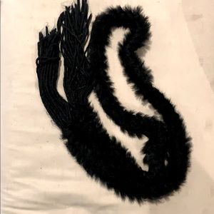 Black fur boa